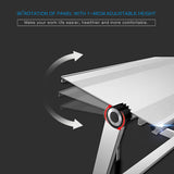 Konesky Height Adjustable Folding Aluminum Portable Laptop Desk & Standing Table