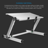Konesky Height Adjustable Folding Aluminum Portable Laptop Desk & Standing Table