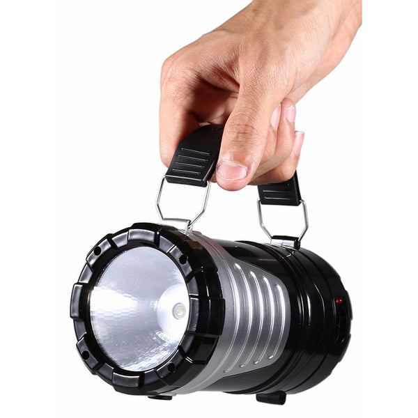 Retractable Tent USB Solar Camping LED Lantern & Flashlight