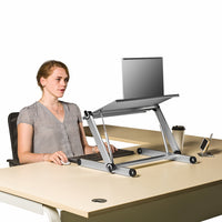 Konesky Height Adjustable Folding Aluminum Portable Laptop Desk & Standing Table