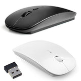 Slim Wireless Mouse with Nano Receiver for Macbooks & Windows Laptops